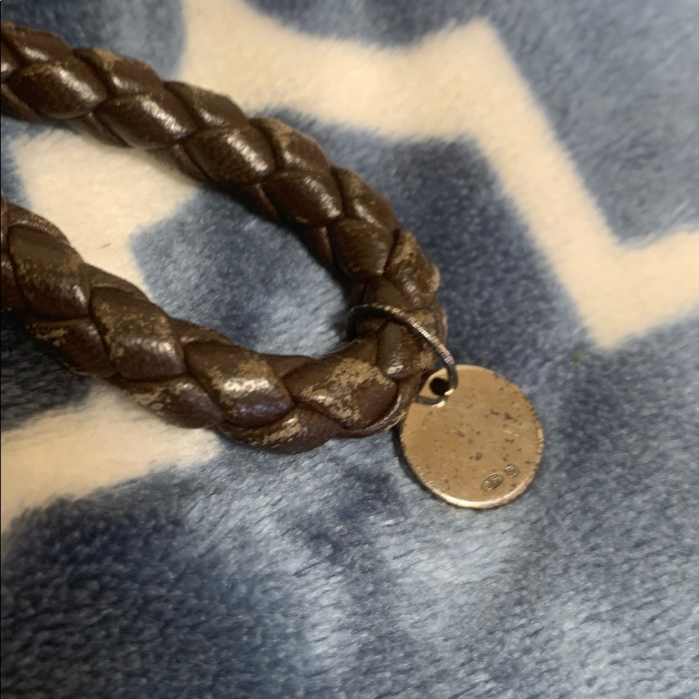 Bottega Veneta Brown Leather Classic Woven Strap Keychain Bagcharm Accessory - Picture 6 of 7